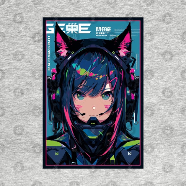 Anime Cat Girl | Quality Anime Design | Chibi Cat Girl Miaw | Manga Anime Art by AlNoah